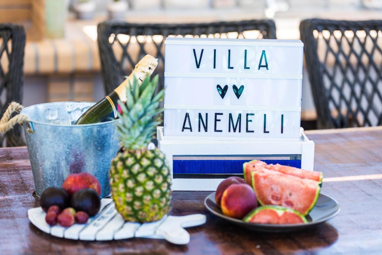 Villa Anemeli - Luxury Pool Villa With Gorgeous Seaview كيساموس المظهر الخارجي الصورة