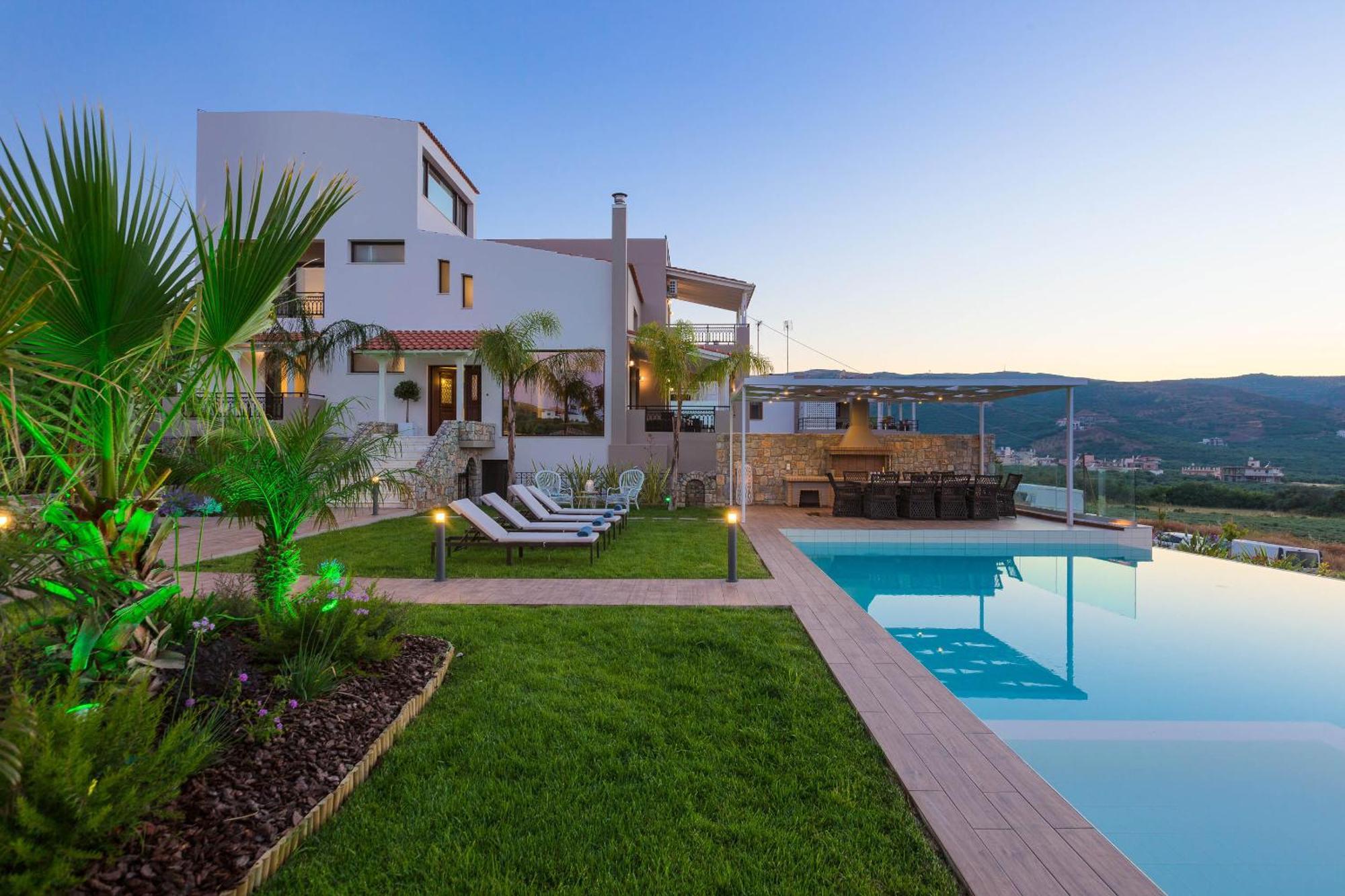 Villa Anemeli - Luxury Pool Villa With Gorgeous Seaview كيساموس المظهر الخارجي الصورة